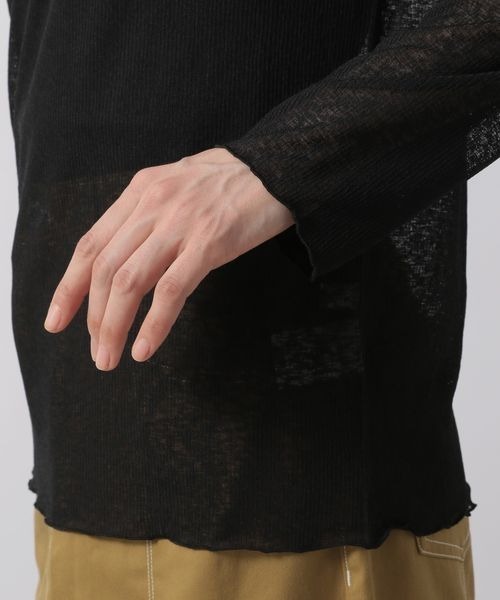 LOWRYS FARM（ローリーズファーム）の「シアーハイネックＬＳ　273338（シャツ/ブラウス・レディース・ホワイト/ブラック/グリーン・FREE）」の8枚目の写真