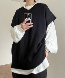 wee9s（ウィークス）の「KASANETEE / レイヤードオーバーサイズ重ねティー（Tシャツ/カットソー）」