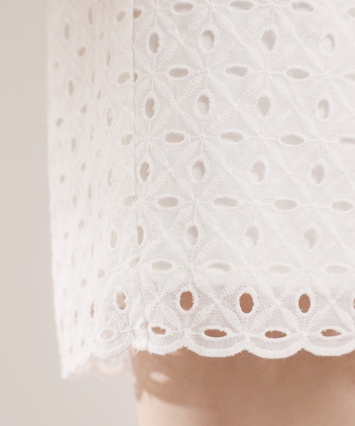 one after another NICE CLAUP（ワンアフターアナザーナイスクラップ）の「スタイルアップが叶うバックレースアップショートパンツ（その他パンツ・レディース・ホワイト系その他/ブラック/ピンク・FREE）」の6枚目の写真