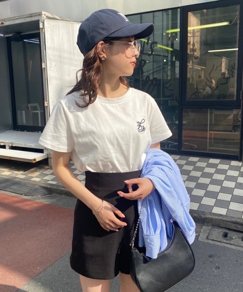 one after another NICE CLAUP（ワンアフターアナザーナイスクラップ）の「スタイルアップが叶うバックレースアップショートパンツ（その他パンツ・レディース・ホワイト系その他/ブラック/ピンク・FREE）」の20枚目の写真