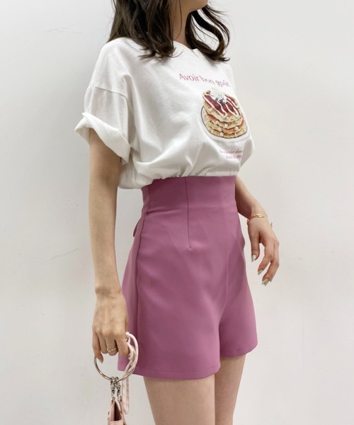 one after another NICE CLAUP（ワンアフターアナザーナイスクラップ）の「スタイルアップが叶うバックレースアップショートパンツ（その他パンツ・レディース・ホワイト系その他/ブラック/ピンク・FREE）」の19枚目の写真