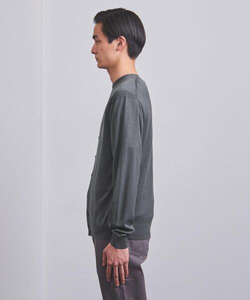 UNITED ARROWS(ユナイテッドアローズ)の「<UNITED ARROWS> ハイゲージ ベーシック カーディガン(カーディガン/ボレロ・メンズ・グレー/ネイビー/その他1/ベージュ・L/M)」の6枚目の写真