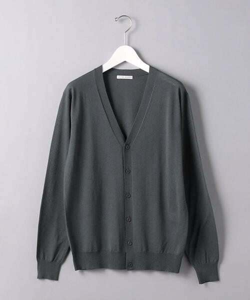 UNITED ARROWS(ユナイテッドアローズ)の「<UNITED ARROWS> ハイゲージ ベーシック カーディガン(カーディガン/ボレロ・メンズ・グレー/ネイビー/その他1/ベージュ・L/M)」の19枚目の写真