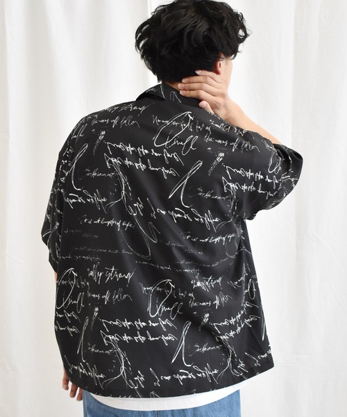 SPENDY'S Store(スペンディーズストア)の「ビッグシルエット総柄開襟アロハシャツ(シャツ/ブラウス・メンズ・ホワイト系/ブラック系/ネイビー系/ブルー系・M/L)」の19枚目の写真