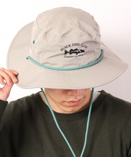 TESTIFY(テスティファイ)の「TESTIFY バスフィッシングアドベンチャーハット/BFC Adventure Hat 撥水/はっ水(ハット・メンズ・ブラック/ベージュ/グレー・FREE)」の2枚目の写真