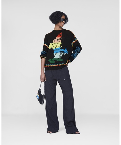 STELLA McCARTNEY（ステラマッカートニー）の「Fantasia Rainbow Mickey Knit Jumper / ディズニーファンタジア レインボーミッキーニット（ニット/セーター・レディース・ブラック・S/M）」の2枚目の写真