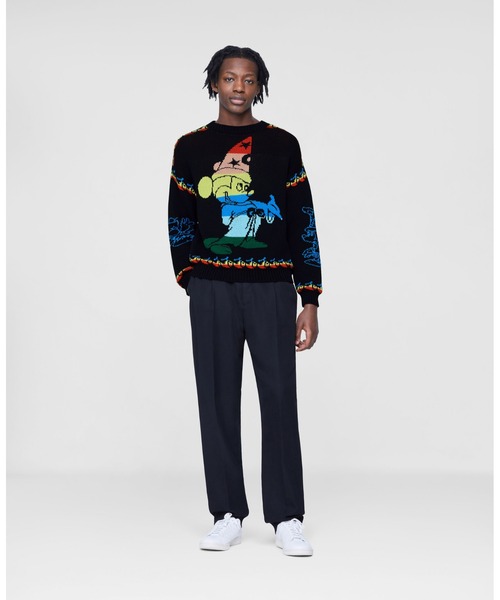 STELLA McCARTNEY（ステラマッカートニー）の「Fantasia Rainbow Mickey Knit Jumper / ディズニーファンタジア レインボーミッキーニット（ニット/セーター・レディース・ブラック・S/M）」の4枚目の写真