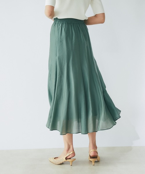 RIVE DROITE（リヴドロワ）の「エアークロススカート（スカート・レディース・チャコールグレー/ブラウン/オレンジ/グリーン・FREE）」の10枚目の写真