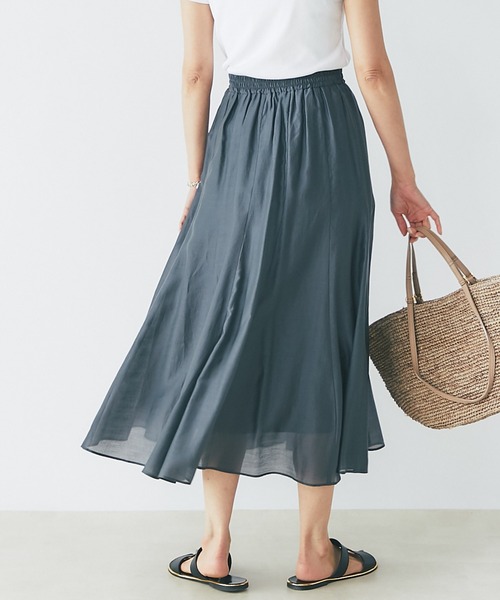 RIVE DROITE（リヴドロワ）の「エアークロススカート（スカート・レディース・チャコールグレー/ブラウン/オレンジ/グリーン・FREE）」の14枚目の写真