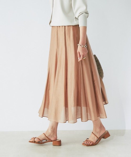 RIVE DROITE（リヴドロワ）の「エアークロススカート（スカート・レディース・チャコールグレー/ブラウン/オレンジ/グリーン・FREE）」の16枚目の写真