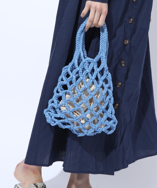 SETUP7（セットアップセブン）の「【SETUP7】メッシュバッグSCCH91（ハンドバッグ・レディース・ホワイト/グリーン/ブラック/グレー/ブルー・FREE）」の9枚目の写真