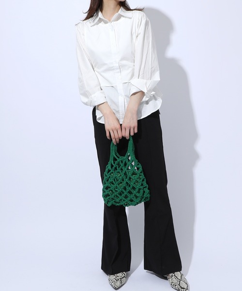 SETUP7（セットアップセブン）の「【SETUP7】メッシュバッグSCCH91（ハンドバッグ・レディース・ホワイト/グリーン/ブラック/グレー/ブルー・FREE）」の10枚目の写真