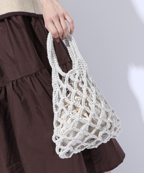 SETUP7（セットアップセブン）の「【SETUP7】メッシュバッグSCCH91（ハンドバッグ・レディース・ホワイト/グリーン/ブラック/グレー/ブルー・FREE）」の11枚目の写真