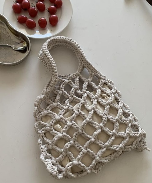 SETUP7（セットアップセブン）の「【SETUP7】メッシュバッグSCCH91（ハンドバッグ・レディース・ホワイト/グリーン/ブラック/グレー/ブルー・FREE）」の14枚目の写真