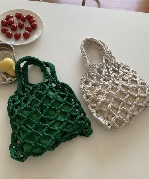 SETUP7（セットアップセブン）の「【SETUP7】メッシュバッグSCCH91（ハンドバッグ・レディース・ホワイト/グリーン/ブラック/グレー/ブルー・FREE）」の16枚目の写真