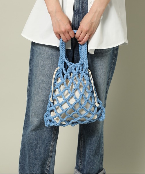 SETUP7（セットアップセブン）の「【SETUP7】メッシュバッグSCCH91（ハンドバッグ・レディース・ホワイト/グリーン/ブラック/グレー/ブルー・FREE）」の21枚目の写真