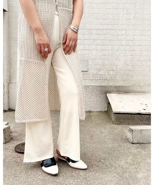 LiSeek（リシーク）の「【LiSeeK】楊柳ストレートパンツ（その他パンツ・レディース・ブラック/ピンク/ライム/アイボリー・FREE）」の9枚目の写真