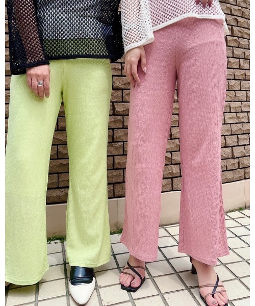 LiSeek（リシーク）の「【LiSeeK】楊柳ストレートパンツ（その他パンツ・レディース・ブラック/ピンク/ライム/アイボリー・FREE）」の13枚目の写真