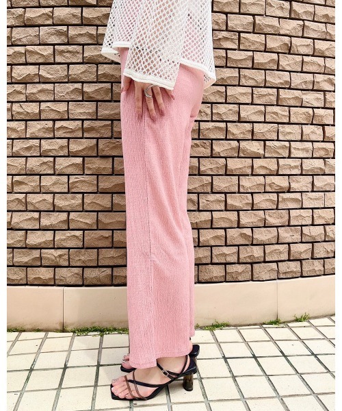 LiSeek（リシーク）の「【LiSeeK】楊柳ストレートパンツ（その他パンツ・レディース・ブラック/ピンク/ライム/アイボリー・FREE）」の15枚目の写真