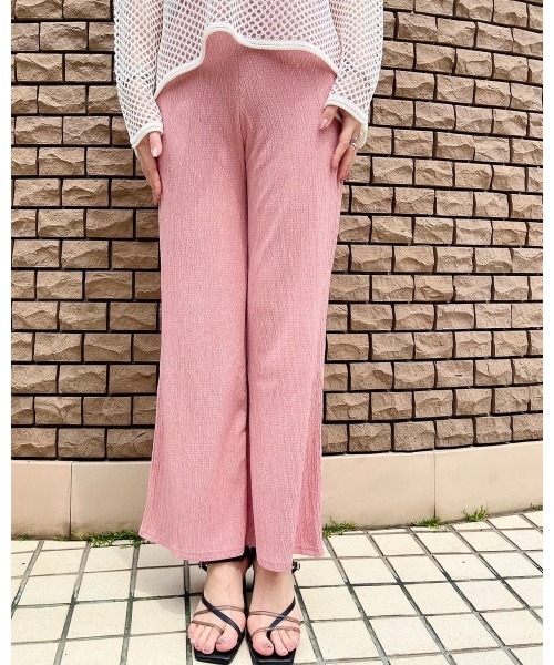 LiSeek（リシーク）の「【LiSeeK】楊柳ストレートパンツ（その他パンツ・レディース・ブラック/ピンク/ライム/アイボリー・FREE）」の16枚目の写真