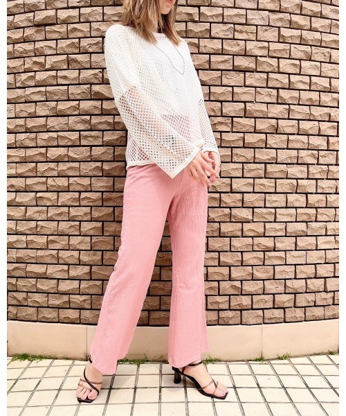 LiSeek（リシーク）の「【LiSeeK】楊柳ストレートパンツ（その他パンツ・レディース・ブラック/ピンク/ライム/アイボリー・FREE）」の17枚目の写真