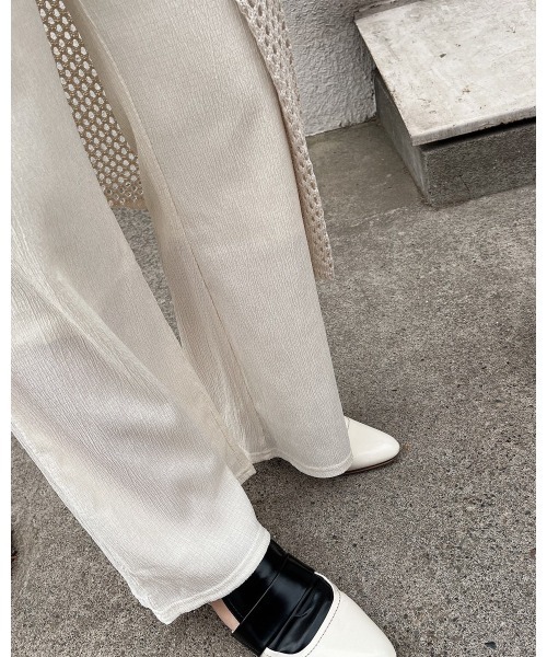 LiSeek（リシーク）の「【LiSeeK】楊柳ストレートパンツ（その他パンツ・レディース・ブラック/ピンク/ライム/アイボリー・FREE）」の10枚目の写真