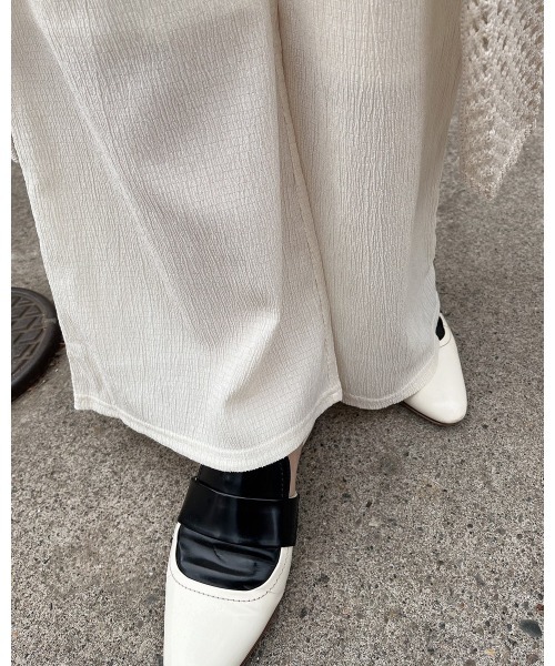 LiSeek（リシーク）の「【LiSeeK】楊柳ストレートパンツ（その他パンツ・レディース・ブラック/ピンク/ライム/アイボリー・FREE）」の12枚目の写真