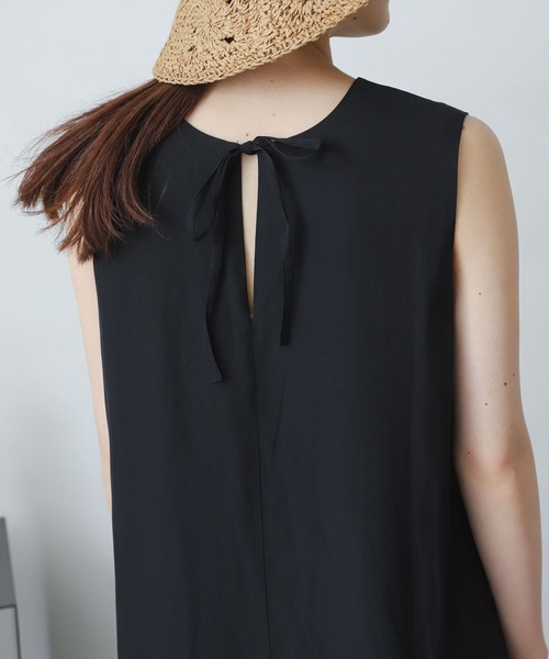 SENSE OF PLACE by URBAN RESEARCH（センスオブプレイスバイアーバンリサーチ）の「『One-C/低身長向けサイズ展開あり』2WAYノースリーブマーメイドワンピース（ワンピース・レディース・ブラック/ブルー/ブラック系その他/ベージュ系その他・SHORT/ONE）」の20枚目の写真