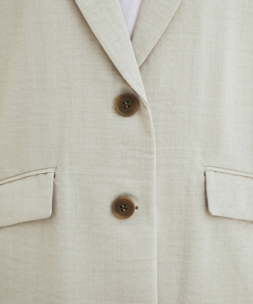 VIS（ビス）の「【セットアップ対応】リネンライクハーフスリーブジャケット【sustainable】（テーラードジャケット・レディース・ホワイト系その他5/ブラウン/ミント・FREE）」の19枚目の写真