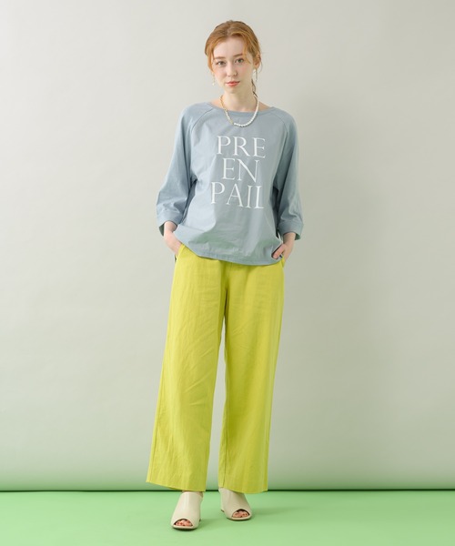 CLOCHE（クロシェ）の「cloche 切替ロゴTシャツ（Tシャツ/カットソー・レディース・チャコールグレー/ホワイト/ブルー・FREE）」の19枚目の写真