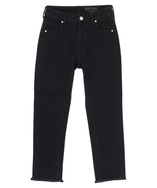 AMERICAN HOLIC（アメリカンホリック）の「クロップドデニム（デニムパンツ・レディース・ブラック/グレー・S/L/XS/M）」の6枚目の写真