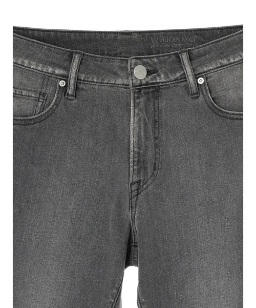 AMERICAN HOLIC（アメリカンホリック）の「クロップドデニム（デニムパンツ・レディース・ブラック/グレー・S/L/XS/M）」の10枚目の写真