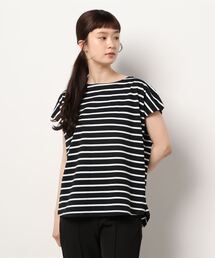フレンチスリーブ ボーダーTシャツ