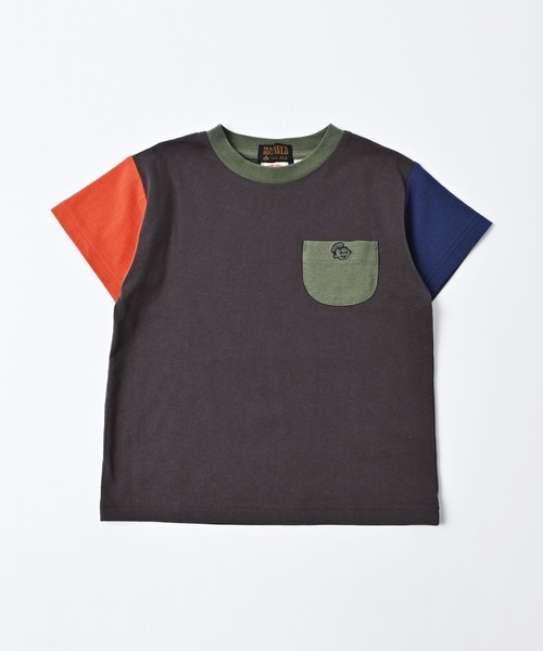 ROUND HOUSE(ラウンドハウス)の「【ROUND HOUSE】ポケットT(80~150cm)(Tシャツ/カットソー・キッズ・ネイビー/オフホワイト/カーキ/オレンジ/ホワイト系その他/チャコール・90/100/110/120/80/130/95/140/150)」の3枚目の写真