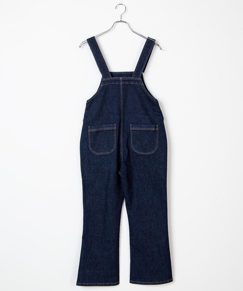 DuKKah（デュカ）の「Dukkah/【低身長向け】フレアオーバーオール（サロペット/オーバーオール・レディース・インディゴブルー/ホワイト/ブラック・X-SMALL）」の15枚目の写真
