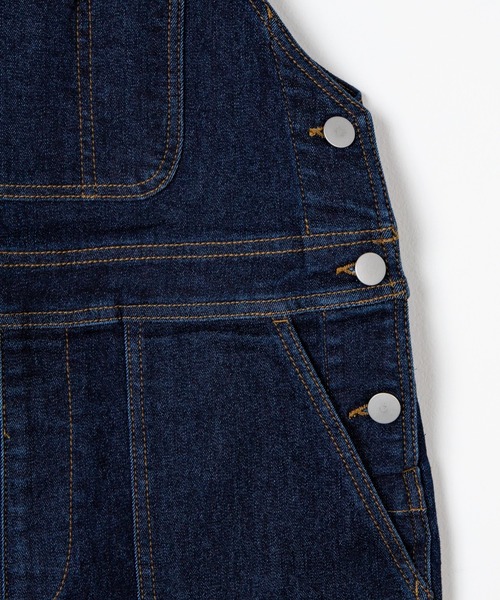 DuKKah（デュカ）の「Dukkah/【低身長向け】フレアオーバーオール（サロペット/オーバーオール・レディース・インディゴブルー/ホワイト/ブラック・X-SMALL）」の20枚目の写真