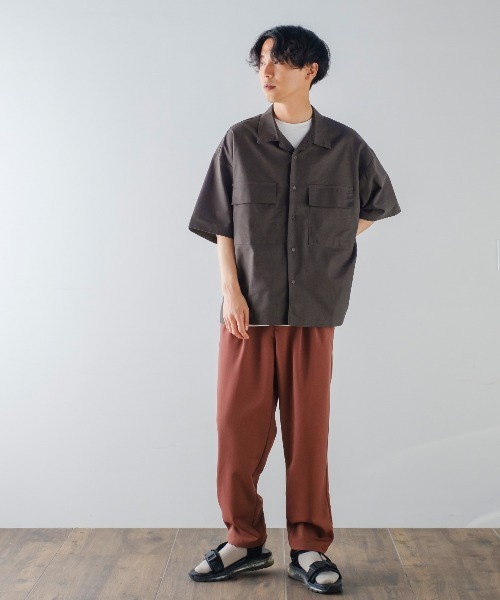 improves(インプローブス)の「麻レーヨン CPO オープンカラーシャツ(シャツ/ブラウス・メンズ・チャコールグレー/ライトベージュ/ダークグリーン/ネイビー/ブラック/キナリ・MEDIUM/LARGE)」の19枚目の写真
