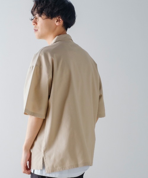 improves(インプローブス)の「麻レーヨン CPO オープンカラーシャツ(シャツ/ブラウス・メンズ・チャコールグレー/ライトベージュ/ダークグリーン/ネイビー/ブラック/キナリ・MEDIUM/LARGE)」の22枚目の写真