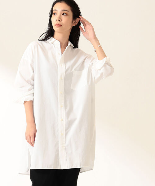 Demi-Luxe BEAMS(デミルクス ビームス)の「TICCA / コットン サイドスリット チュニックシャツ(シャツ/ブラウス・レディース・ホワイト/その他・ONE SIZE)」の1枚目の写真