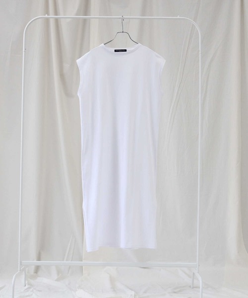 HONEYSUCKLE ROSE（ハニーサックルローズ）の「【HONEYSUCKLE ROSE】ノースリロングワンピース（ワンピース・レディース・ホワイト/パープル/ブラック/グリーン・M/L）」の12枚目の写真