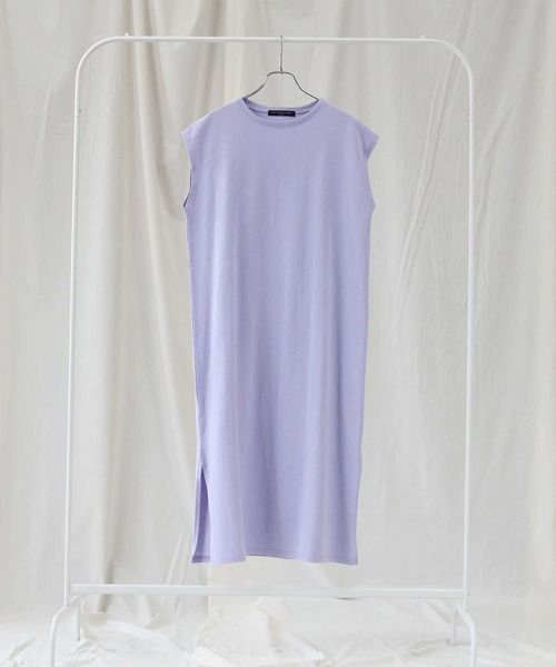 HONEYSUCKLE ROSE（ハニーサックルローズ）の「【HONEYSUCKLE ROSE】ノースリロングワンピース（ワンピース・レディース・ホワイト/パープル/ブラック/グリーン・M/L）」の7枚目の写真