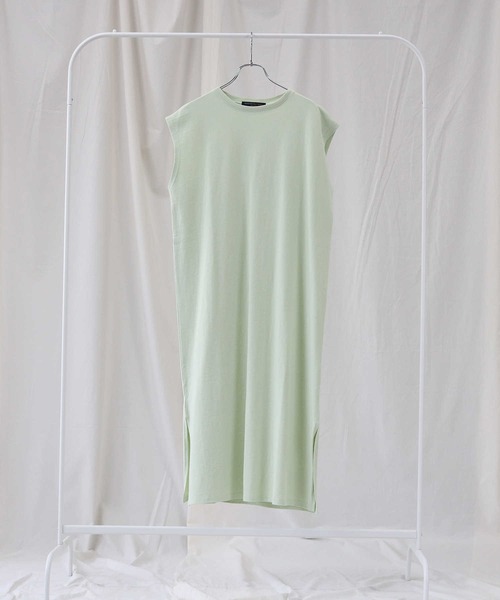 HONEYSUCKLE ROSE（ハニーサックルローズ）の「【HONEYSUCKLE ROSE】ノースリロングワンピース（ワンピース・レディース・ホワイト/パープル/ブラック/グリーン・M/L）」の8枚目の写真