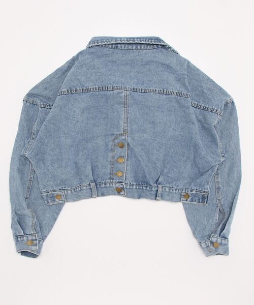 meJane(ミージェーン)の「キャンディースリーブクロップドデニムジャケット(デニムジャケット・レディース・ブルー・FREE)」の11枚目の写真