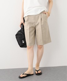 麻混クロスハーフパンツ2