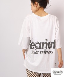 PEANUTS スヌーピー ワイドボディー 半袖 Tシャツ 6.2オンス
