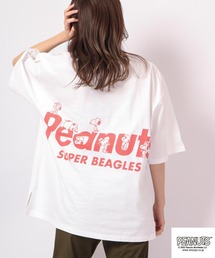 PEANUTS スヌーピー ワイドボディー 半袖 Tシャツ 6.2オンス