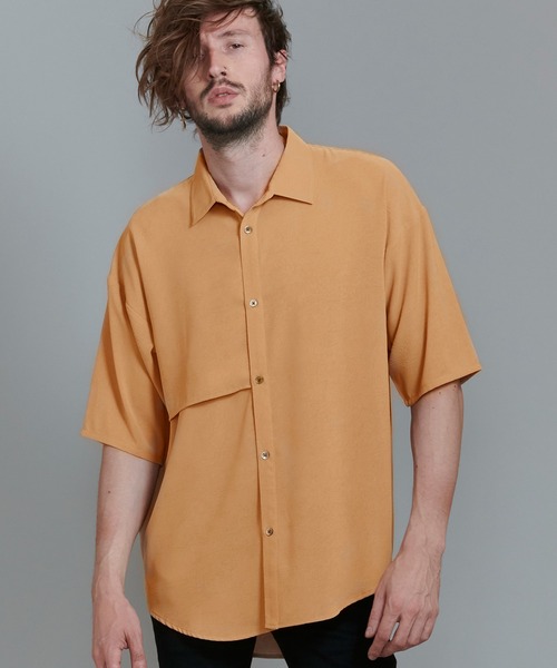 NO ID.(ノーアイディ)の「【NO ID.】Washer Trench Big Shirt / ワッシャー トレンチ ビッグ シャツ(シャツ/ブラウス・メンズ・ブラック/ベージュ/グリーン/マスタード・ONE SIZE)」の1枚目の写真