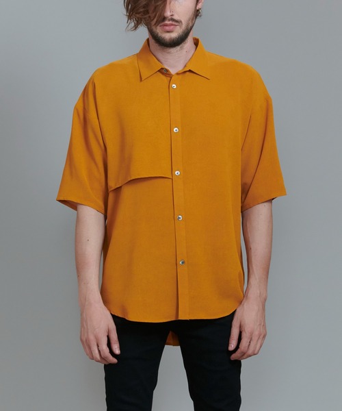 NO ID.(ノーアイディ)の「【NO ID.】Washer Trench Big Shirt / ワッシャー トレンチ ビッグ シャツ(シャツ/ブラウス・メンズ・ブラック/ベージュ/グリーン/マスタード・ONE SIZE)」の5枚目の写真
