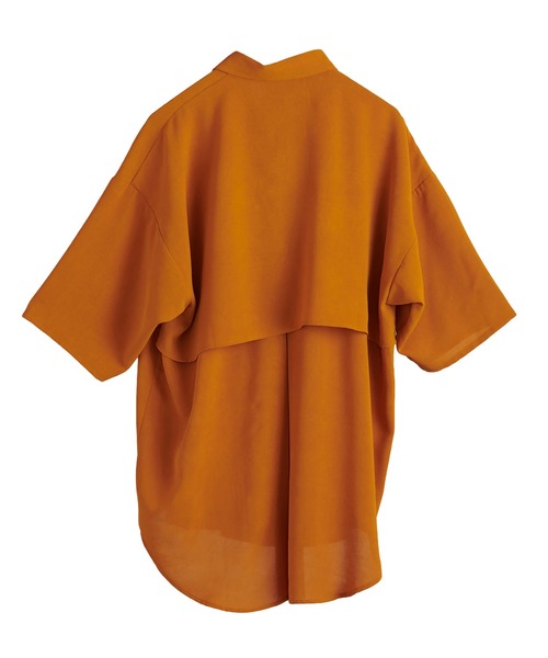 NO ID.(ノーアイディ)の「【NO ID.】Washer Trench Big Shirt / ワッシャー トレンチ ビッグ シャツ(シャツ/ブラウス・メンズ・ブラック/ベージュ/グリーン/マスタード・ONE SIZE)」の9枚目の写真