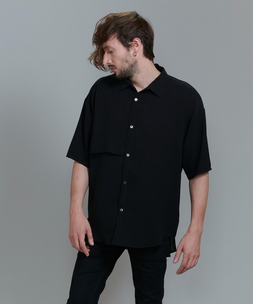 NO ID.(ノーアイディ)の「【NO ID.】Washer Trench Big Shirt / ワッシャー トレンチ ビッグ シャツ(シャツ/ブラウス・メンズ・ブラック/ベージュ/グリーン/マスタード・ONE SIZE)」の21枚目の写真